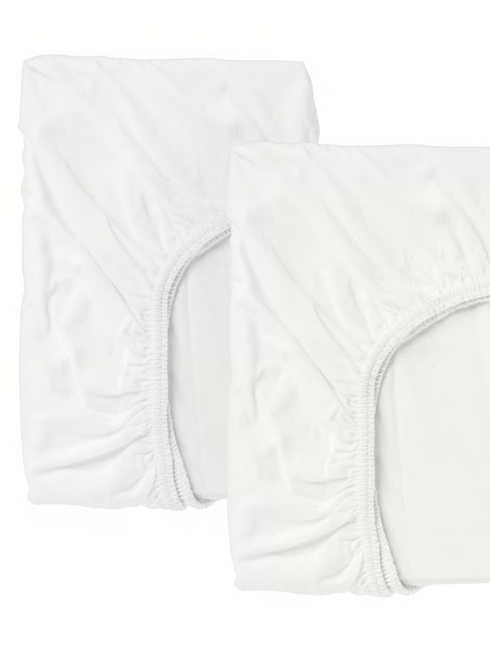 Set of 2 White Fitted Crib Sheets - BRAND NEW in package
